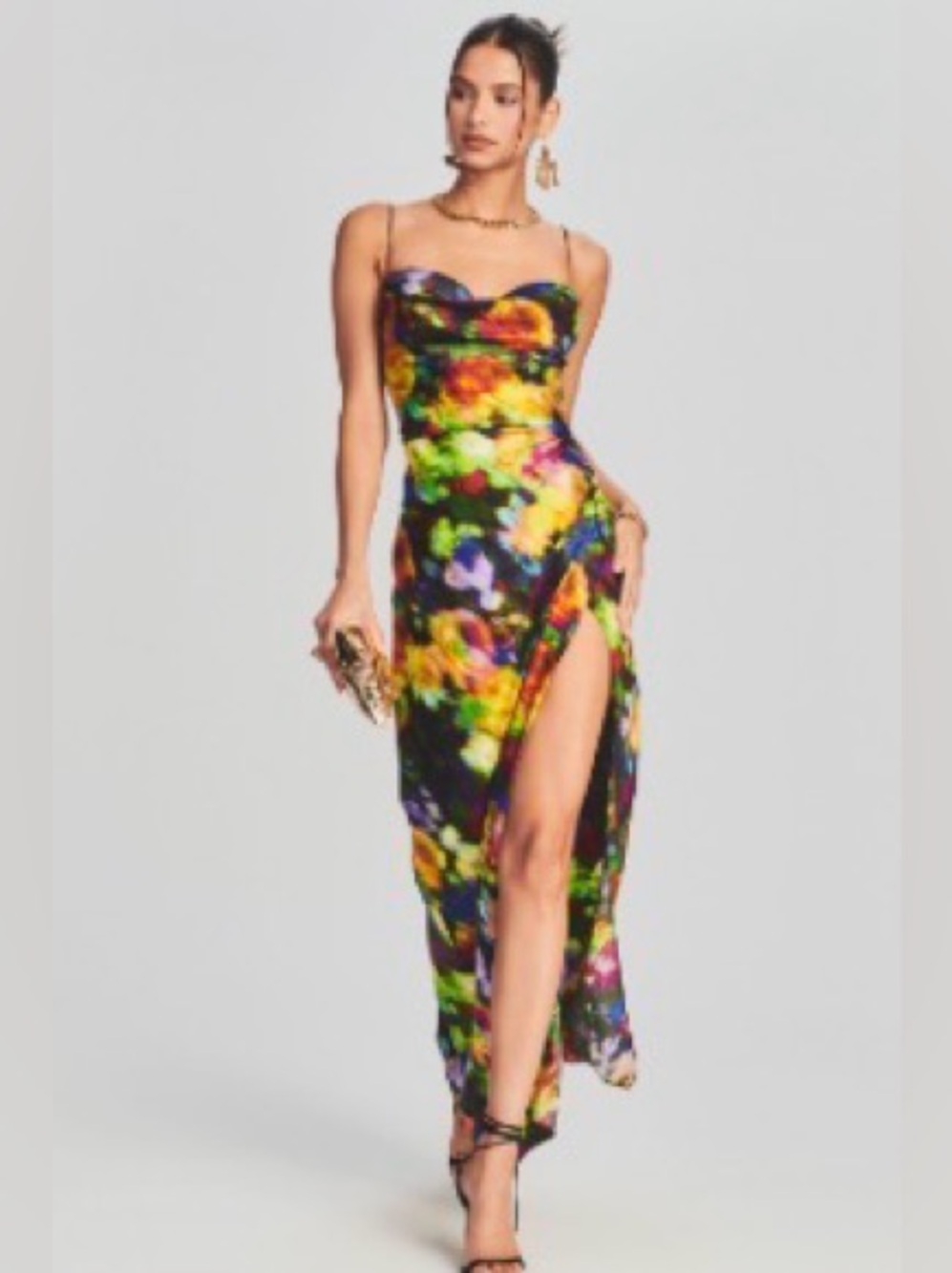 Retrofete Slip Dress with Cowl Neck